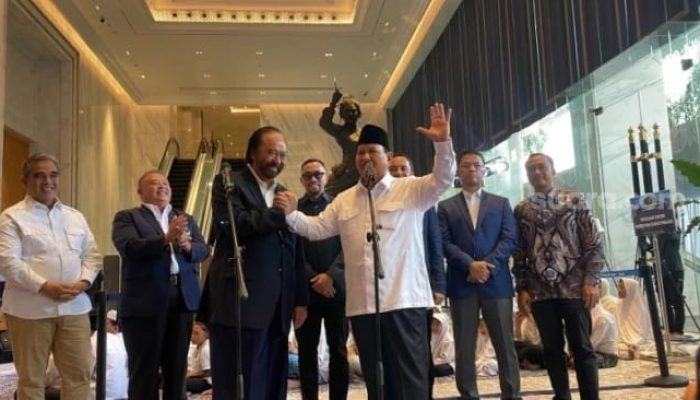 Sambutan Berbeda NasDem Saat Bertemu Prabowo dan Anies di Kantornya