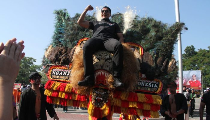 Pembukaan Program Tarkam Kemenpora di Nganjuk Berlangsung Meriah