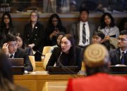 Stafsus Alia, Staf Khusus Menpora Menyampaikan Sambutannya Pada Pertemuan ECOSOC