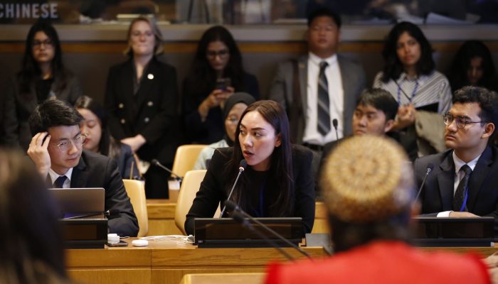 Stafsus Alia, Staf Khusus Menpora Menyampaikan Sambutannya Pada Pertemuan ECOSOC