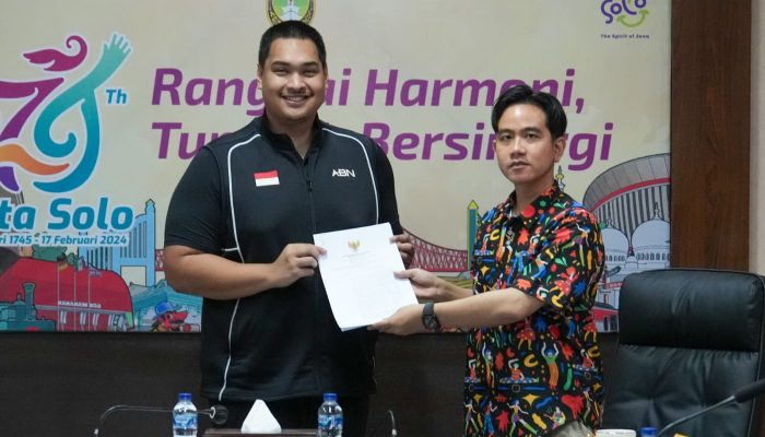 Tunjuk Solo Sebagi Tuan Rumah Pada Peparnas, Gibran Rakabuming Raka Ucapkan Terimakasih Kepada Menpora Dito
